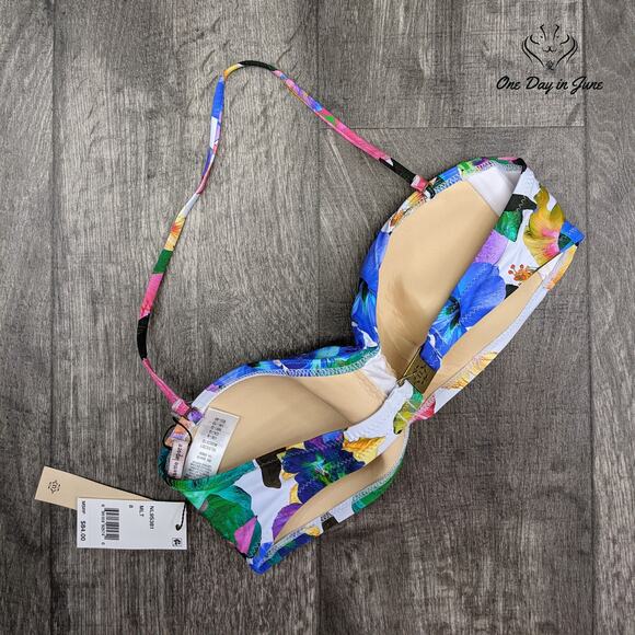 Nanette Lepore Technicolor Tropical Tease Bikini Top Swimsuit Size 8 - Picture 5 of 5